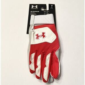 Under Armour Boy's UA Clean Up Baseball Softball Youth Batting Gloves Sz YLG NWT